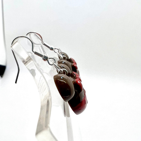 Minnie Mouse Earrings - Minnie Donut Earrings - Disney Inspired Earrings - Picture 3 of 9